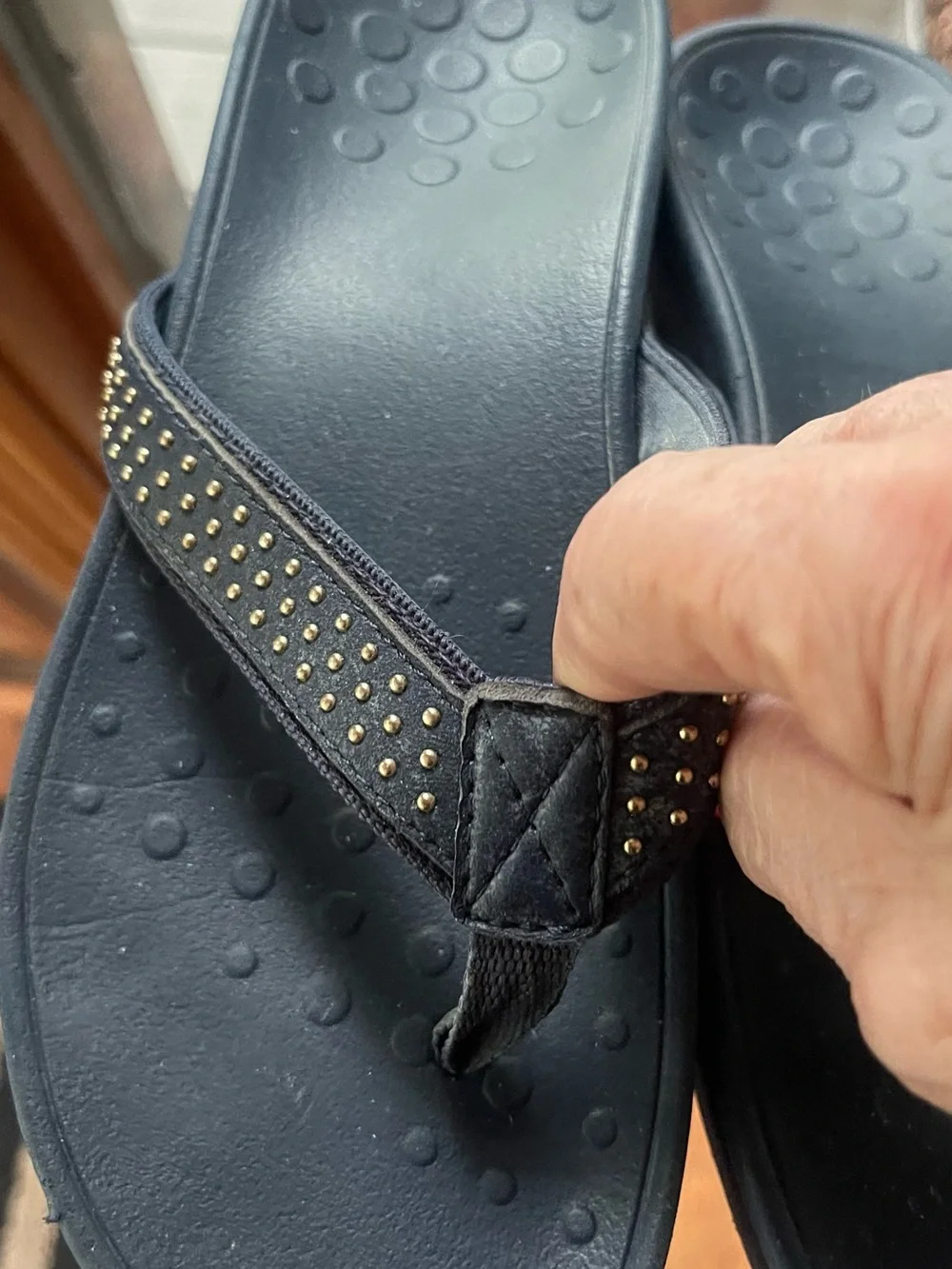 Navy Studs VIONIC Flip Flop Sandals